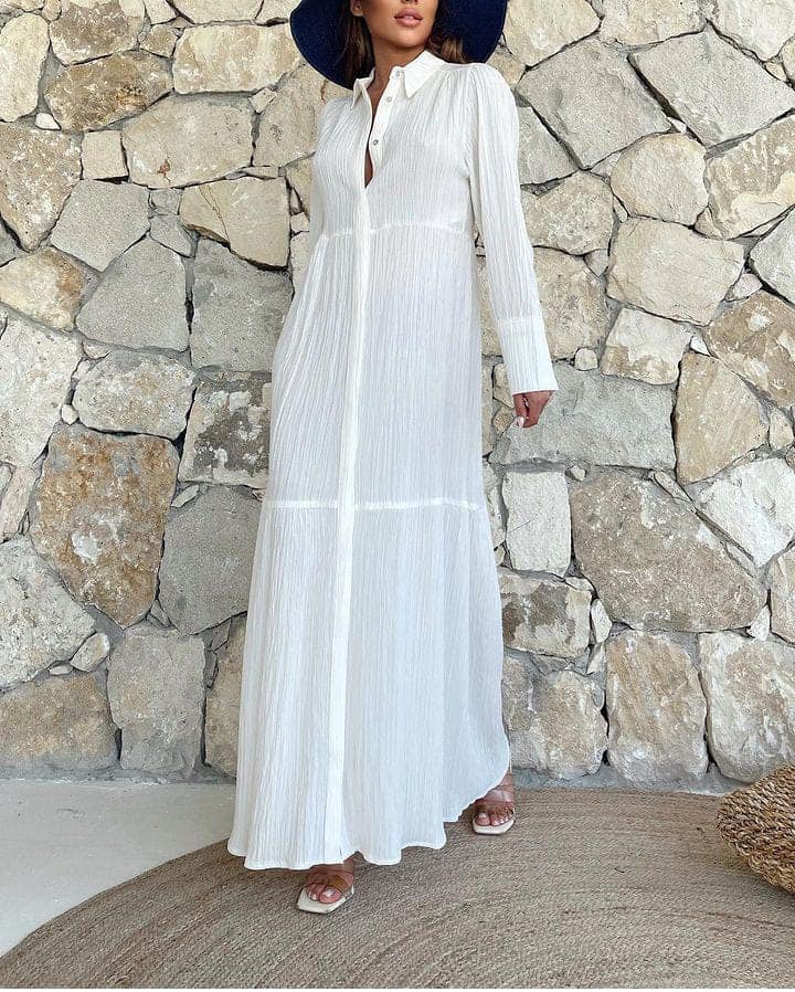 robe chemise blanc cassé